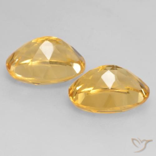 Citrine Gemstones in 9 x 7 mm (calibrated) Size for Sale, Citrine Stones in Golden Orange Color