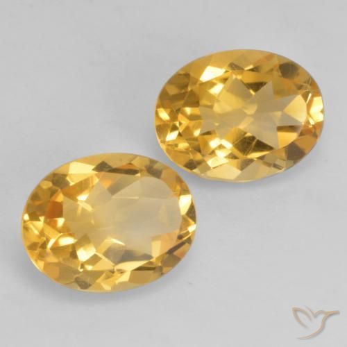 3.07 ctw Golden Citrine Stones, Natural Citrine in Oval Facet Shape for Sale