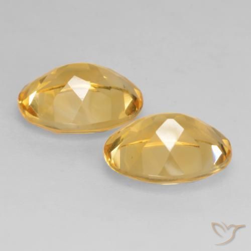 Citrine Gemstones in 9 x 7 mm (calibrated) Size for Sale, Citrine Stones in Golden Orange Color
