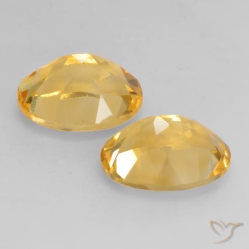Citrine Gemstones in 9 x 7 mm (calibrated) Size for Sale, Citrine Stones in Golden Orange Color