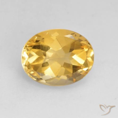 1.83ct Natural Medium Golden Citrine, Oval, VVS-VS