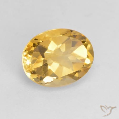 1.83 ct Golden Citrine Stone, Natural Citrine in Oval Facet Shape for Sale