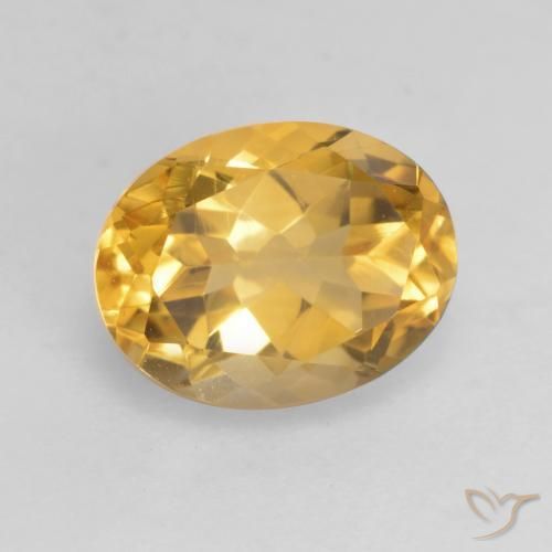 1.97 ct Golden Citrine Stone, Natural Citrine in Oval Facet Shape for Sale