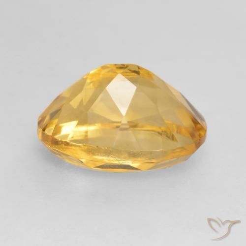Citrine Gemstone in 9 x 7 mm (calibrated) Size for Sale, Citrine Stone in Medium-Dark Golden Color