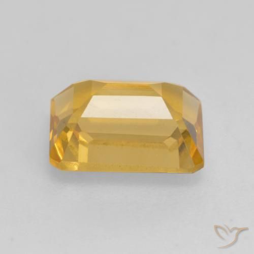 Citrine Gemstone in 8 x 6 mm (calibrated) Size for Sale, Citrine Stone in Medium-Dark Golden Color