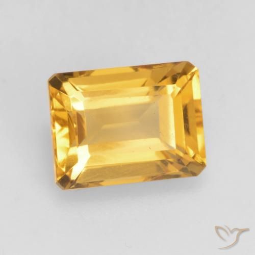 1.71 ct Golden Citrine Stone, Natural Citrine in Octagon Facet Shape for Sale