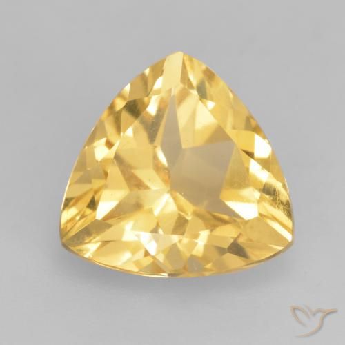 2.34ct Natural Medium Gold Citrine, Trillion, VVS-VS
