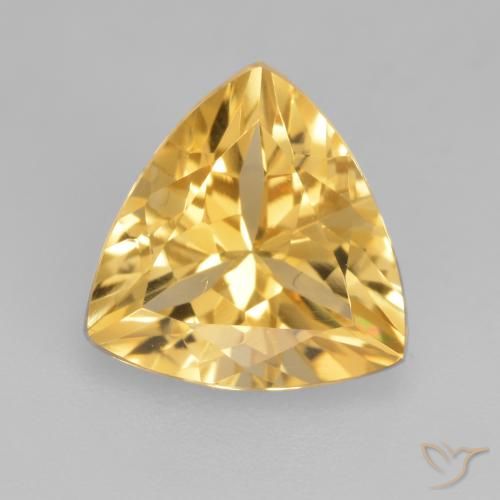 2.00ct Natural Gold Citrine, Trillion, VVS-VS