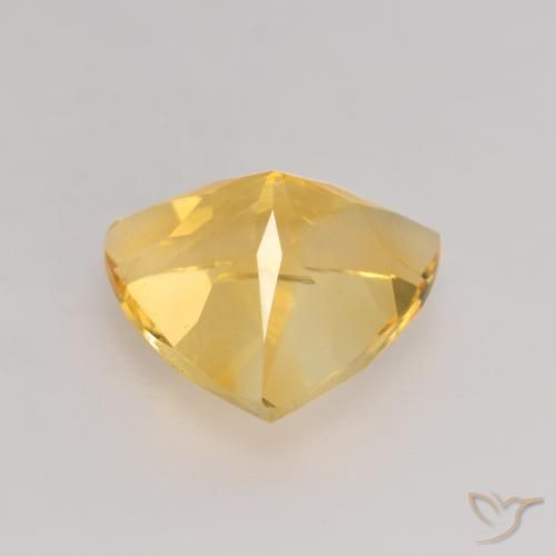 Citrine Gemstone in 9 x 9 mm (calibrated) Size for Sale, Citrine Stone in Medium Gold Color