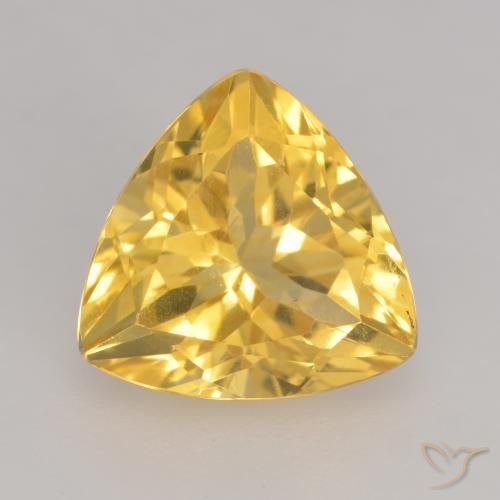 2.42ct Natural Medium Gold Citrine, Trillion, VVS-VS