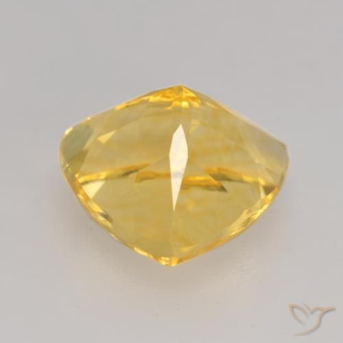 Citrine Gemstone in 9 x 9 mm (calibrated) Size for Sale, Citrine Stone in Medium Gold Color