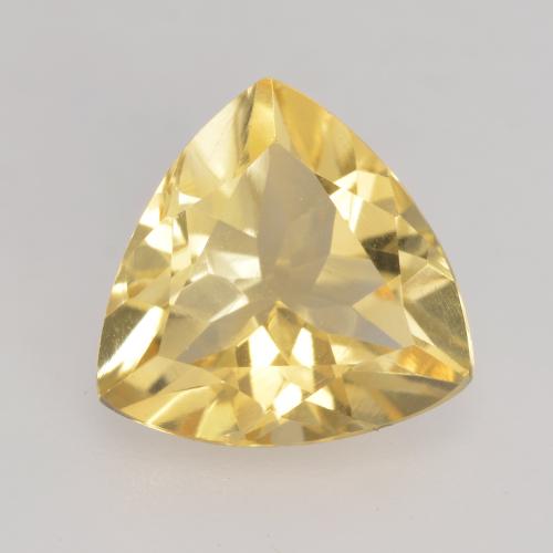 Medium Yellow Citrine Gem - 2ct Trillion Facet (ID: 534173)