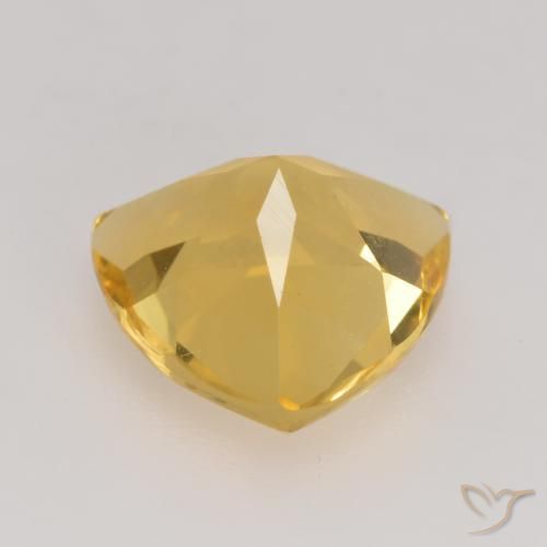Citrine Gemstone in 9 x 9 mm (calibrated) Size for Sale, Citrine Stone in Medium Golden Color