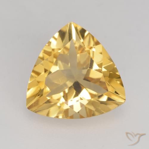 2.02ct Natural Gold Citrine, Trillion, VVS-VS