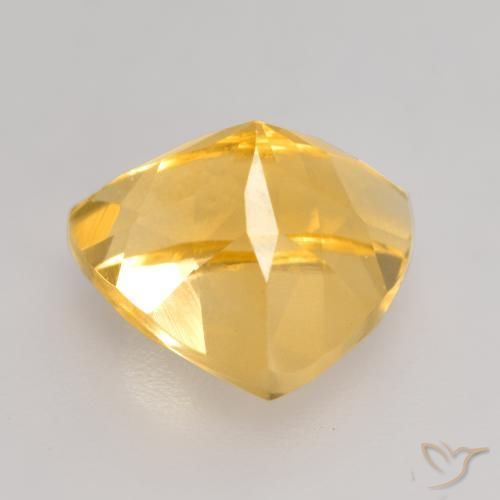 Citrine Gemstone in 9 x 9 mm (calibrated) Size for Sale, Citrine Stone in Medium Gold Color