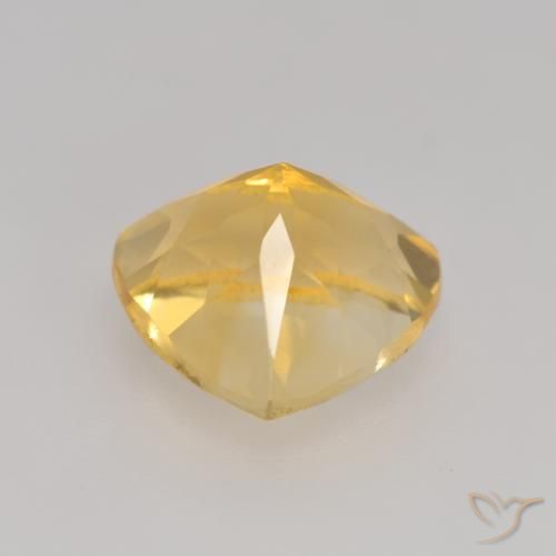 Citrine Gemstone in 9 x 9 mm (calibrated) Size for Sale, Citrine Stone in Bright Gold Color