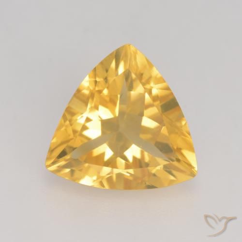 2.11ct Natural Medium Gold Citrine, Trillion, VVS-VS