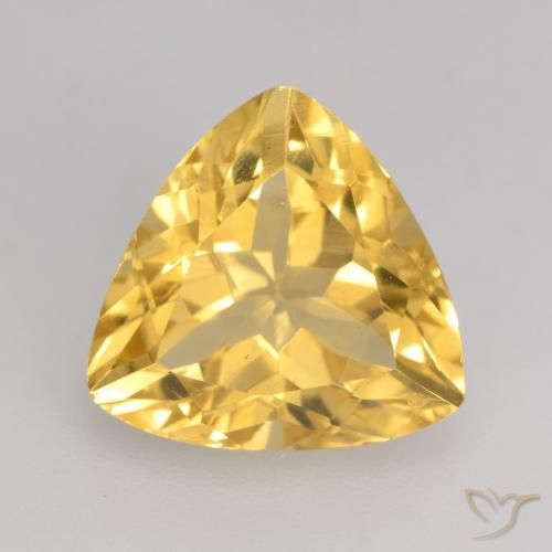 2.34ct Natural Medium Gold Citrine, Trillion, VVS-VS