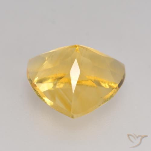 Citrine Gemstone in 9 x 9 mm (calibrated) Size for Sale, Citrine Stone in Medium Gold Color