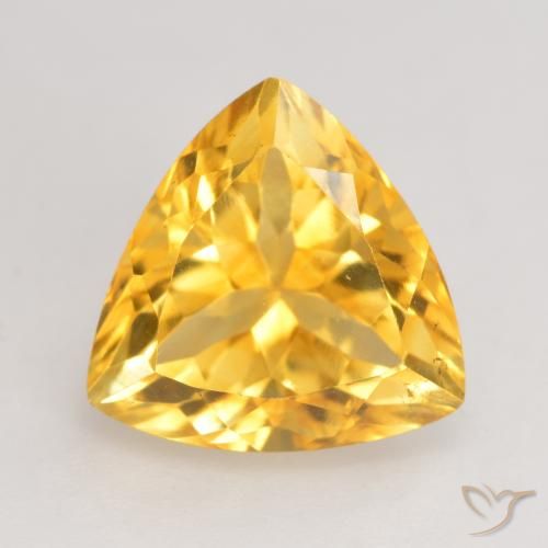 2.58ct Natural Medium Gold Citrine, Trillion, VVS-VS