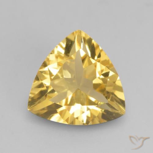 1.89ct Natural Medium Golden Citrine, Trillion, VVS-VS
