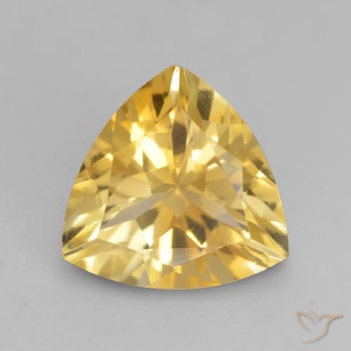 2.27ct Natural Medium Golden Citrine, Trillion, VVS-VS