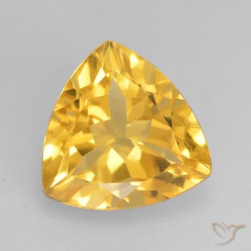 2.38ct Natural Bright Gold Citrine, Trillion, VVS-VS
