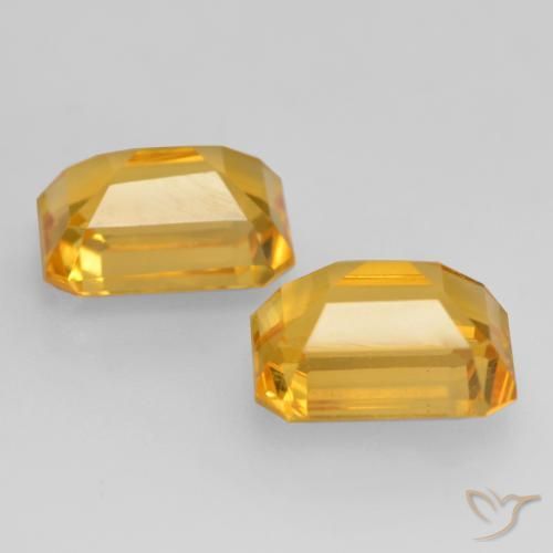 Citrine Gemstones in 8 x 6 mm (calibrated) Size for Sale, Citrine Stones in Bright Gold Color