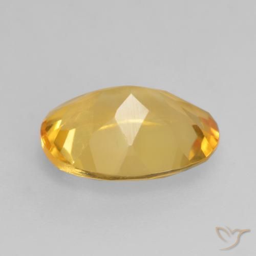 Citrine Gemstone in 9 x 7 mm (calibrated) Size for Sale, Citrine Stone in Bright Gold Color