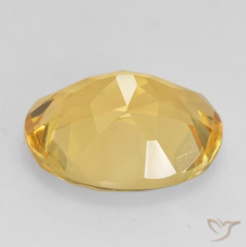 Citrine Gemstone in 11 x 9 mm (calibrated) Size for Sale, Citrine Stone in Medium Gold Color