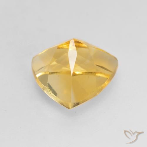 Citrine Gemstone in 7 x 7 mm (calibrated) Size for Sale, Citrine Stone in Medium Gold Color