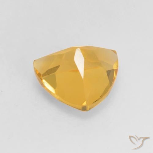 Citrine Gemstone in 7 x 7 mm (calibrated) Size for Sale, Citrine Stone in Medium Gold Color