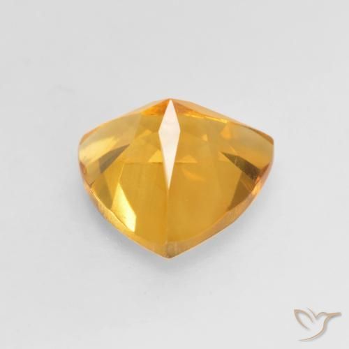 Citrine Gemstone in 7 x 7 mm (calibrated) Size for Sale, Citrine Stone in Dark Golden Color