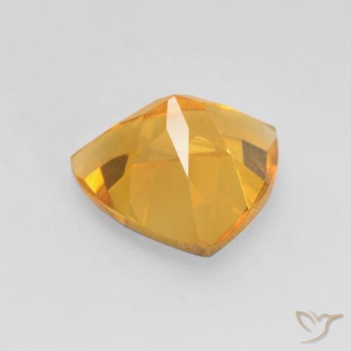 Citrine Gemstone in 7 x 7 mm (calibrated) Size for Sale, Citrine Stone in Dark Golden Color