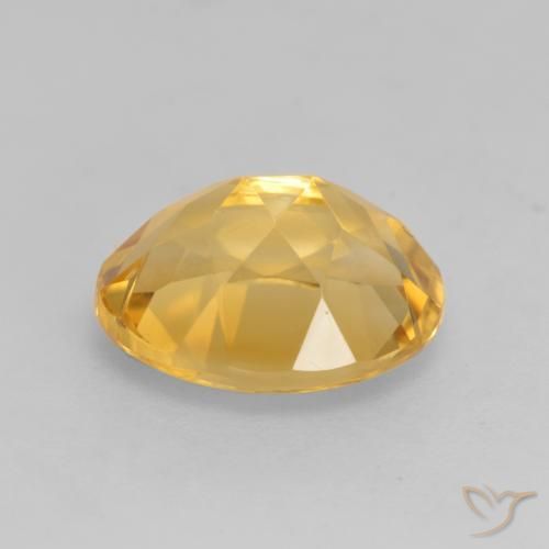Citrine Gemstone in 11 x 9 mm (calibrated) Size for Sale, Citrine Stone in Gold Color