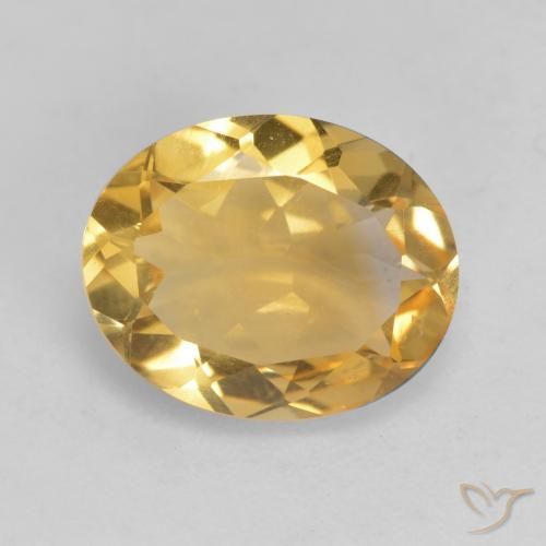 2.79ct Natural Medium-Light Golden Citrine, Oval, VVS-VS