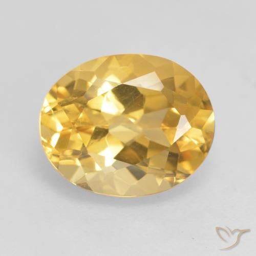 3.61ct Natural Medium Gold Citrine, Oval, VVS-VS