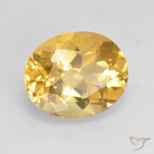 3.61 ct Golden Citrine Stone, Natural Citrine in Oval Facet Shape for Sale