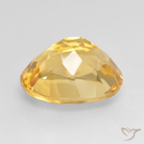 Citrine Gemstone in 11 x 9 mm (calibrated) Size for Sale, Citrine Stone in Medium Gold Color