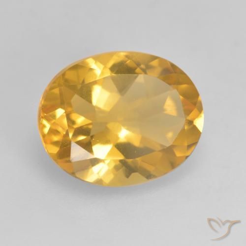 3.12 ct Golden Citrine Stone, Natural Citrine in Oval Facet Shape for Sale