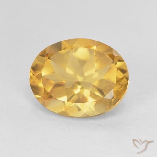 3.23ct Natural Bright Gold Citrine, Oval, VVS-VS