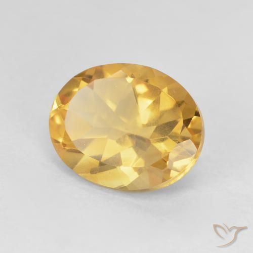 3.23 ct Golden Citrine Stone, Natural Citrine in Oval Facet Shape for Sale