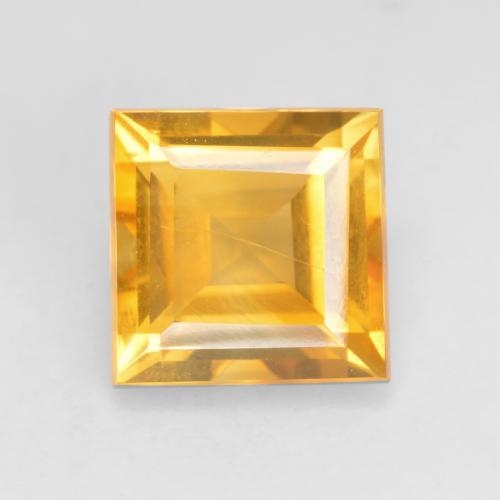 黄色黄水晶1 9 克拉正方形从巴西宝石 黄色黄水晶1 9 克拉正方形从巴西宝石