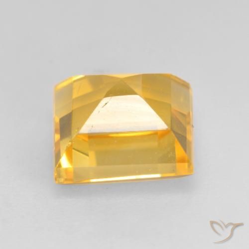 Citrine Gemstone in 7 x 7 mm (calibrated) Size for Sale, Citrine Stone in Bright Gold Color