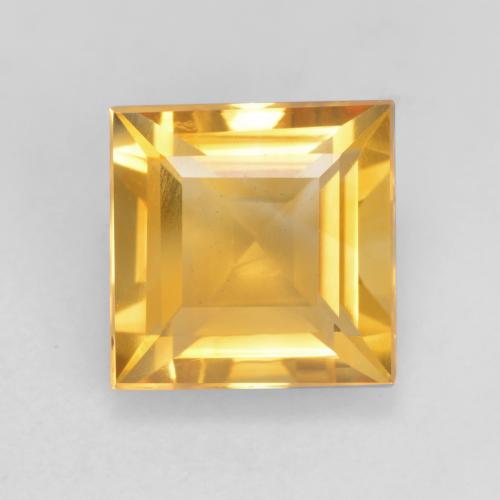 Medium Gold Citrine Gem - 1.7ct Square Facet (ID: 534614)