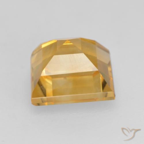 Citrine Gemstone in 7 x 7 mm (calibrated) Size for Sale, Citrine Stone in Dark Golden Color