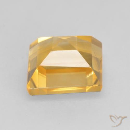 Citrine Gemstone in 7 x 7 mm (calibrated) Size for Sale, Citrine Stone in Golden Orange Color
