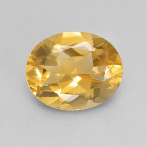 Medium Gold Citrin Edelstein - 2.9ct Oval facettiert (ID: 534691)