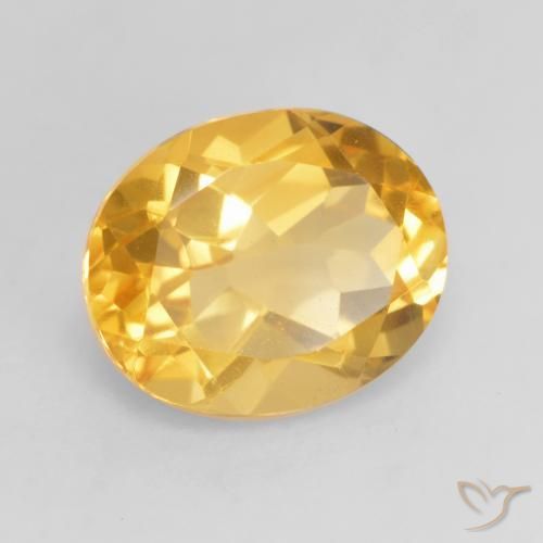 3.47 ct Golden Citrine Stone, Natural Citrine in Oval Facet Shape for Sale
