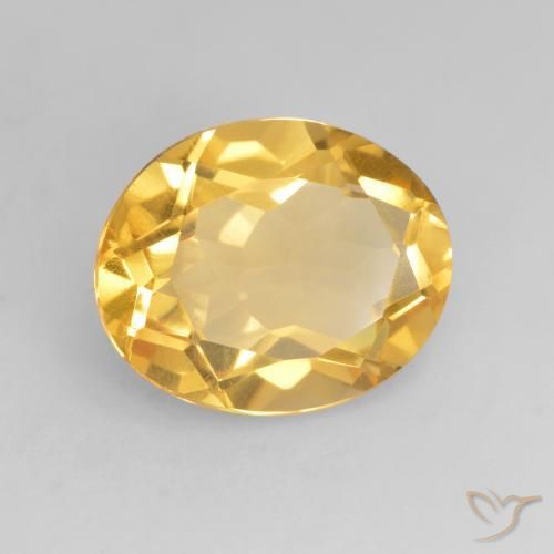 3.14 ct Golden Citrine Stone, Natural Citrine in Oval Facet Shape for Sale